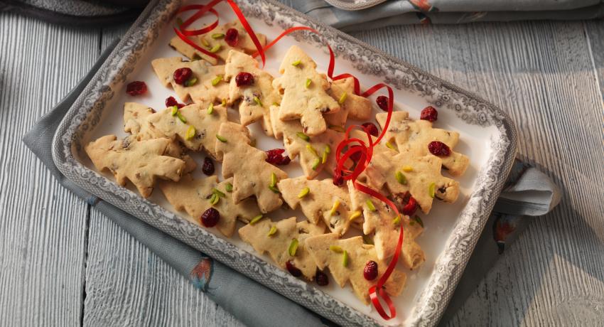 Cranberry and Pistachio Shortbread