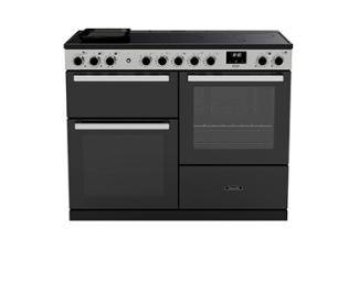 Falcon Edge Deluxe 110 Induction-Proving drawer-Black Glass-Chrome